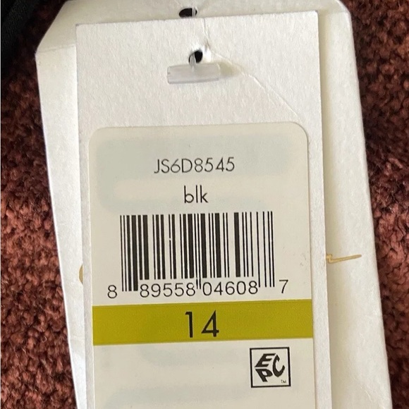 Jessica Simpson Black Shift Dress w/Gold Curb Chain Women’s Sz:14 NWT - Picture 7 of 13